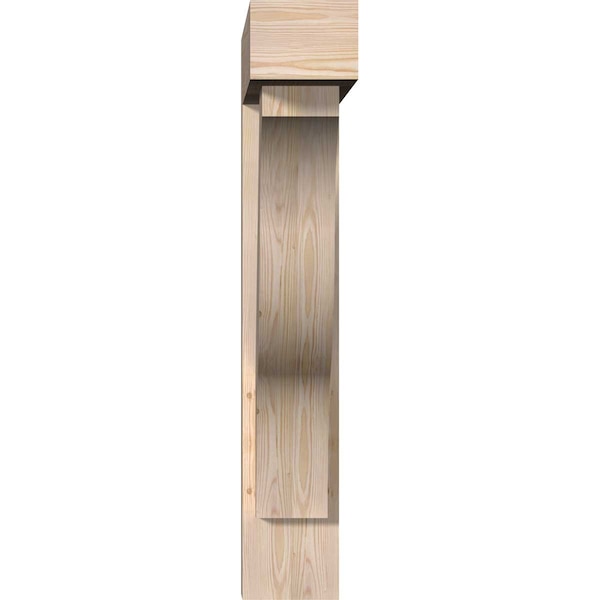 Funston Block Smooth Bracket W/ Offset Brace, Douglas Fir, 7 1/2W X 32D X 44H